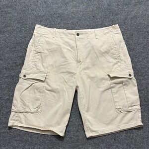 Levi's Mens Cargo Shorts Size W38 Beige 100% Cotton Outdoor Utility High Rise